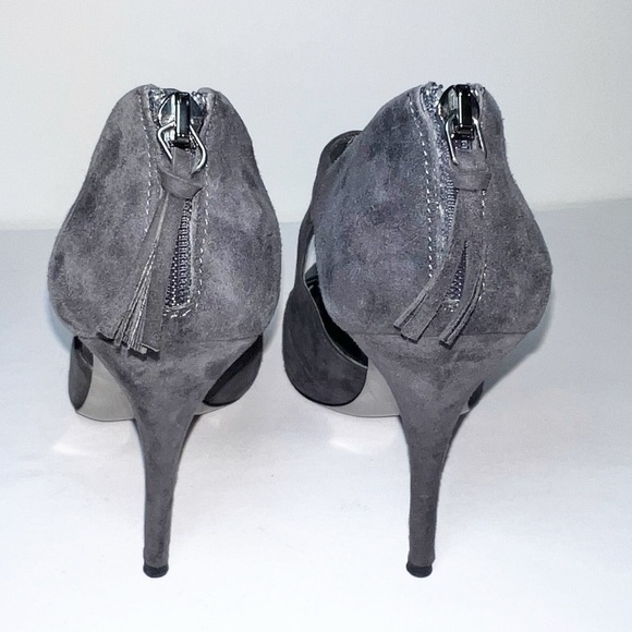 Miu Miu Gray Suede Heels - Picture 3 of 9